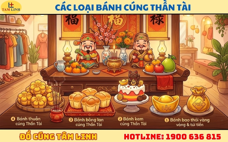 Các loại bánh cúng Thần Tài