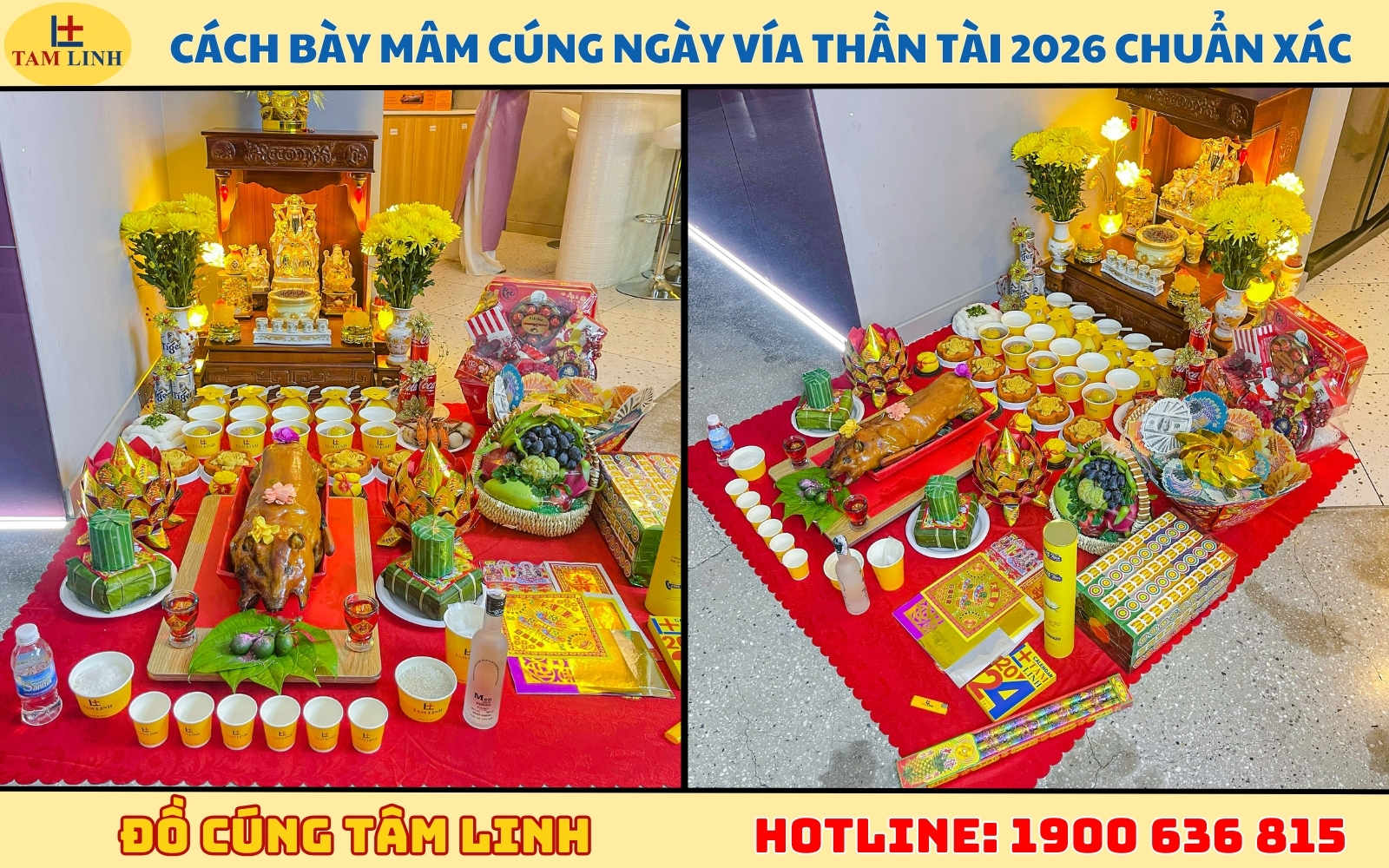 Cách bày mâm cúng ngày vía thần tài 2026 chuẩn xác