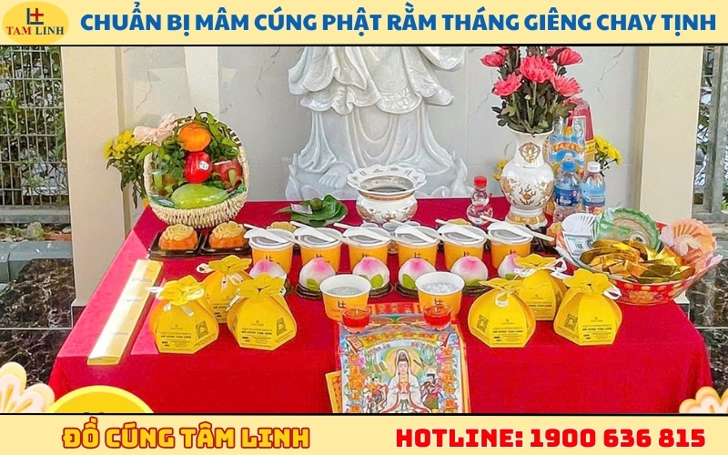 Chuẩn bị mâm cúng Phật Rằm tháng Giêng chay tịnh