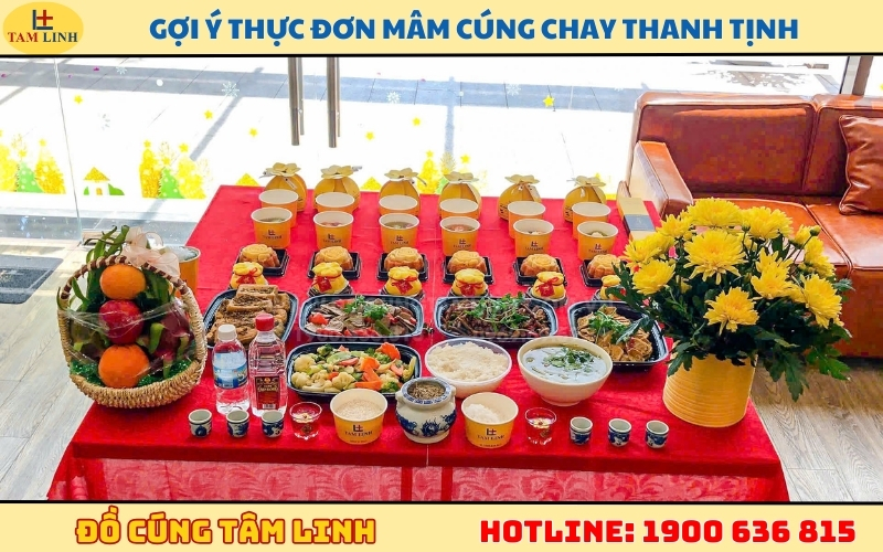 Gợi ý thực đơn mâm cúng chay thanh tịnh cầu bình an