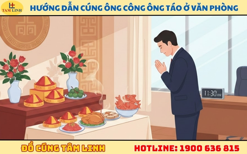 Hướng dẫn cúng ông Công ông Táo ở văn phòng