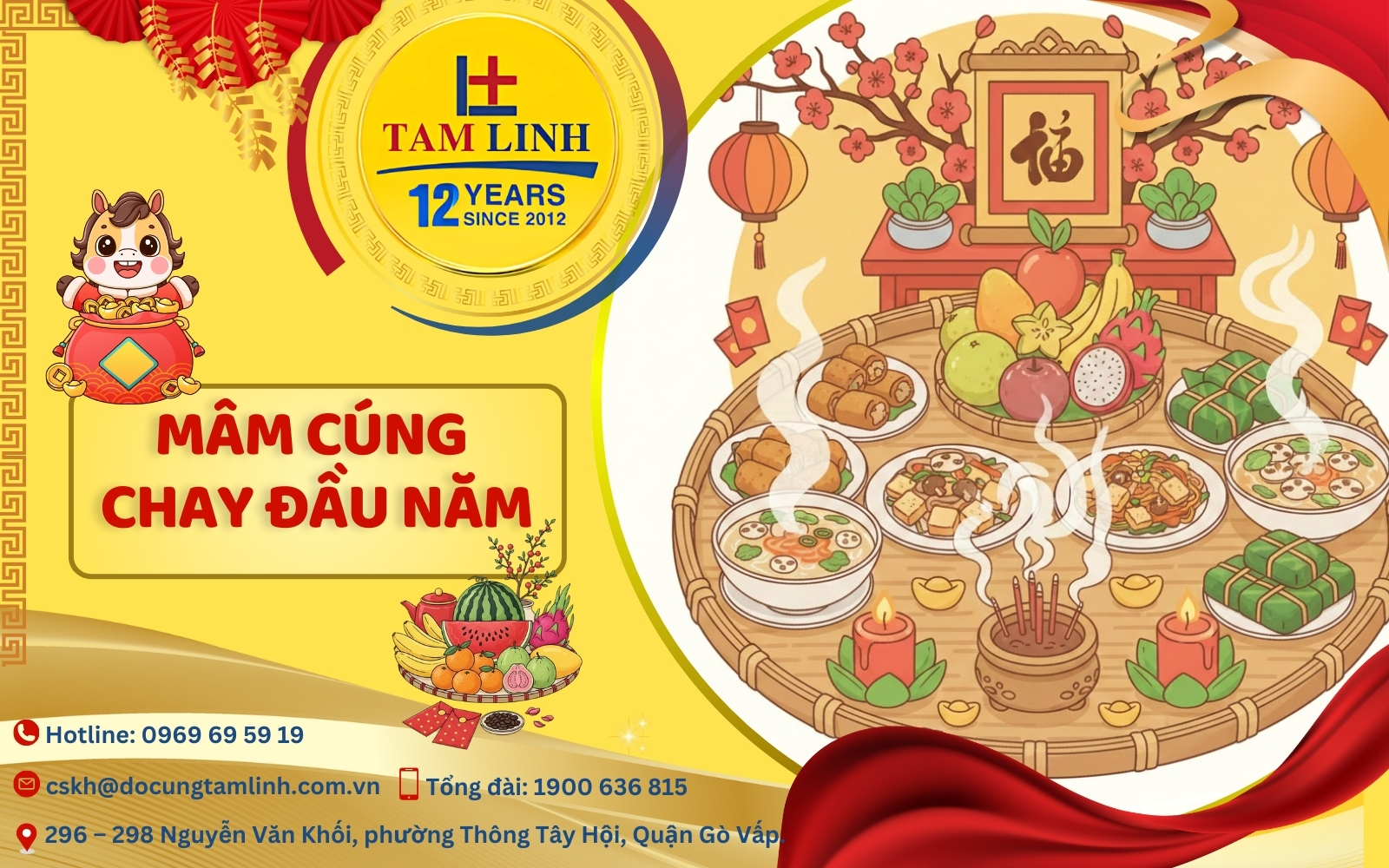 Mâm cúng chay đầu năm