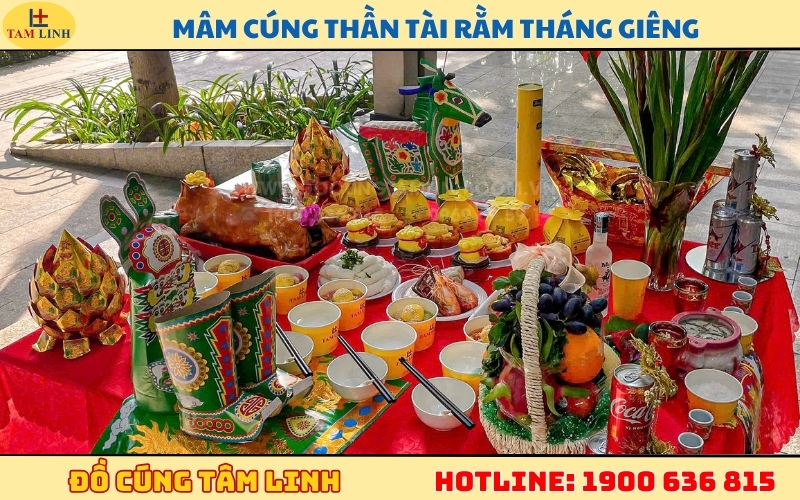 Mâm cúng Thần Tài rằm tháng Giêng 2026 