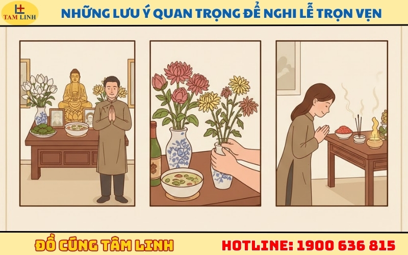 Những lưu ý quan trọng để nghi lễ trọn vẹn