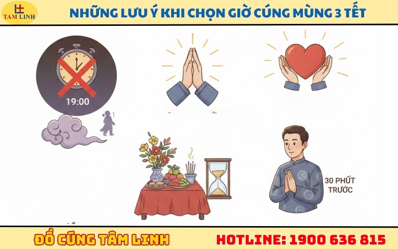 Những lưu ý quan trọng khi chọn giờ cúng mùng 3 Tết