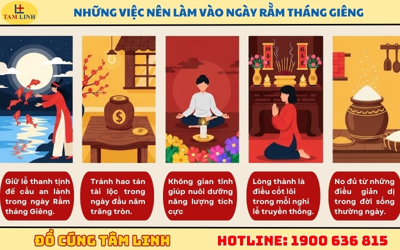 Những việc nên làm vào ngày Rằm tháng Giêng