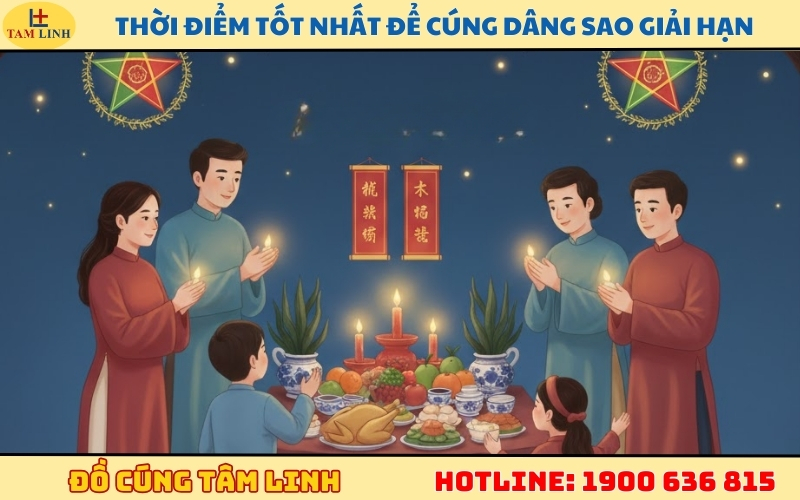 Thời điểm tốt nhất để cúng dâng sao giải hạn rằm tháng Giêng 2026