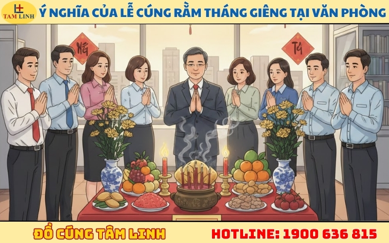 Ý nghĩa của lễ cúng rằm tháng Giêng tại văn phòng