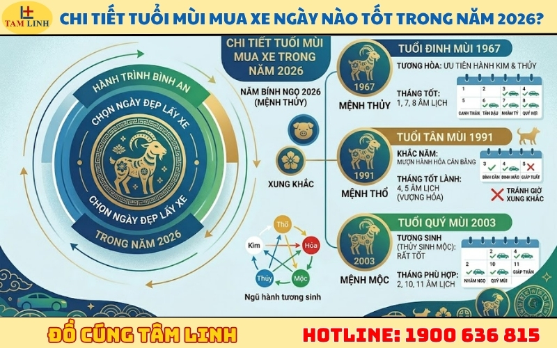 Chi tiết tuổi mùi mua xe ngày nào tốt trong năm 2026