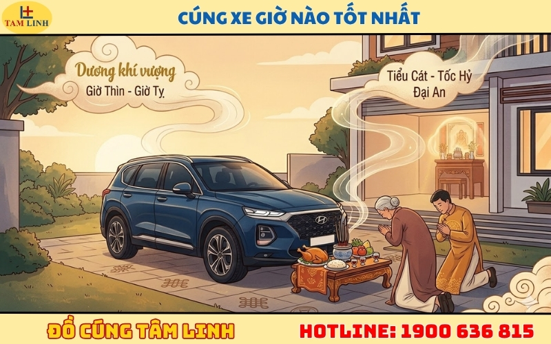 Cúng xe giờ nào tốt nhất để rước bình an, hanh thông