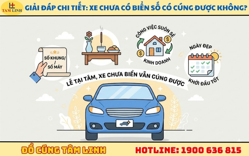 Giải đáp chi tiết Xe chưa có biển số có cúng được không