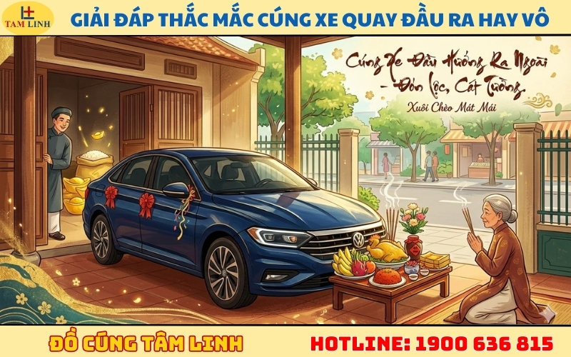 Giải đáp thắc mắc cúng xe quay đầu ra hay vô