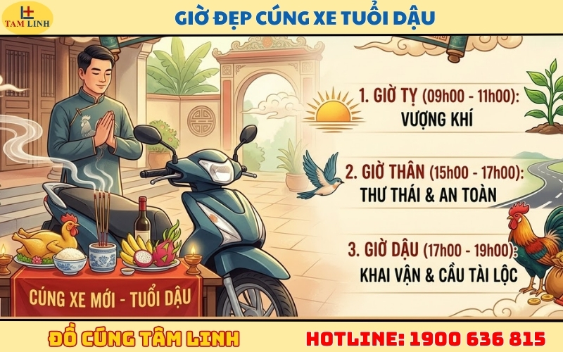 Giờ đẹp cúng xe tuổi Dậu