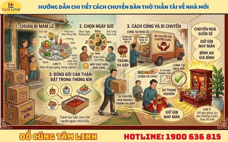 Chuyển nhà có chuyển bàn thờ thần tài không