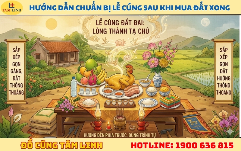 Hướng dẫn chuẩn bị lễ cúng sau khi mua đất xong