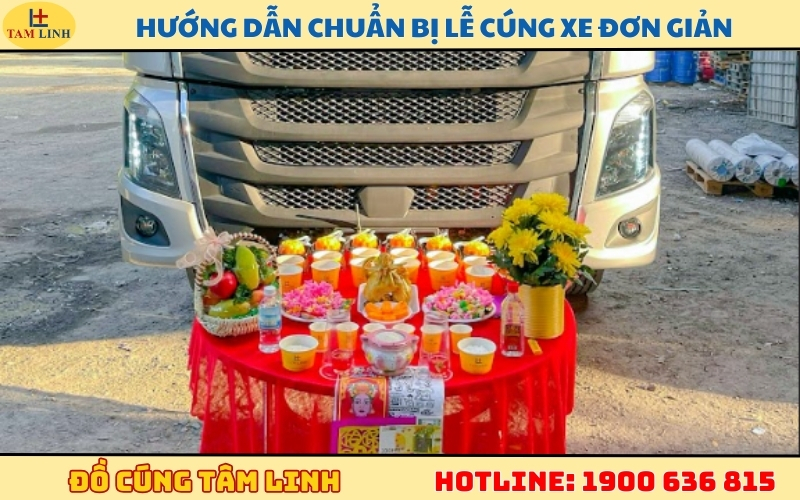 Hướng dẫn chuẩn bị lễ cúng xe đơn giản