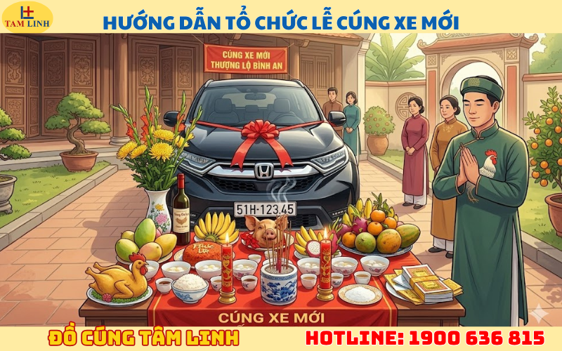Hướng dẫn tổ chức lễ cúng xe mới đầy đủ lẽ vật và văn cúng