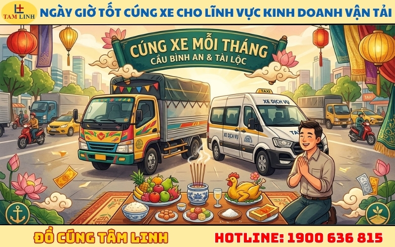 Ngày giờ tốt cúng xe cho lĩnh vực kinh doanh vận tải