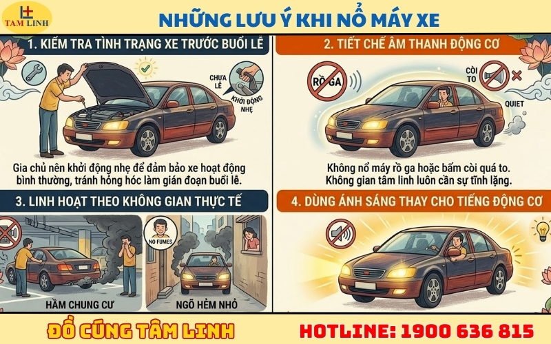 Những lưu ý khi nổ máy xe
