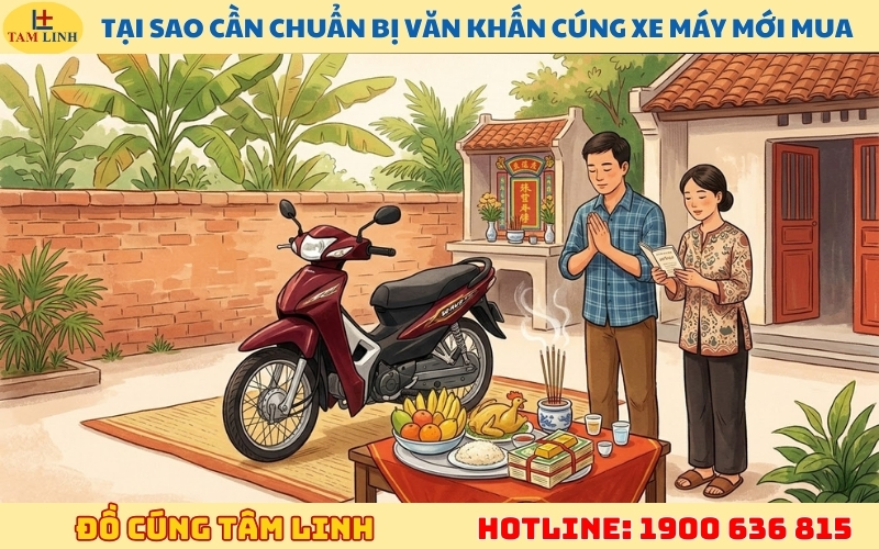 Tại sao cần chuẩn bị văn khấn cúng xe máy mới mua