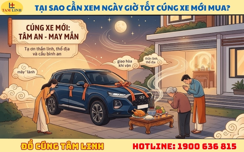 Tại sao cần xem ngày giờ tốt cúng xe mới mua