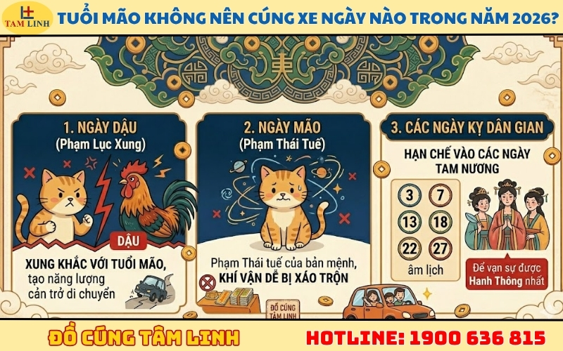tuổi mão không nên cúng xe ngày nào