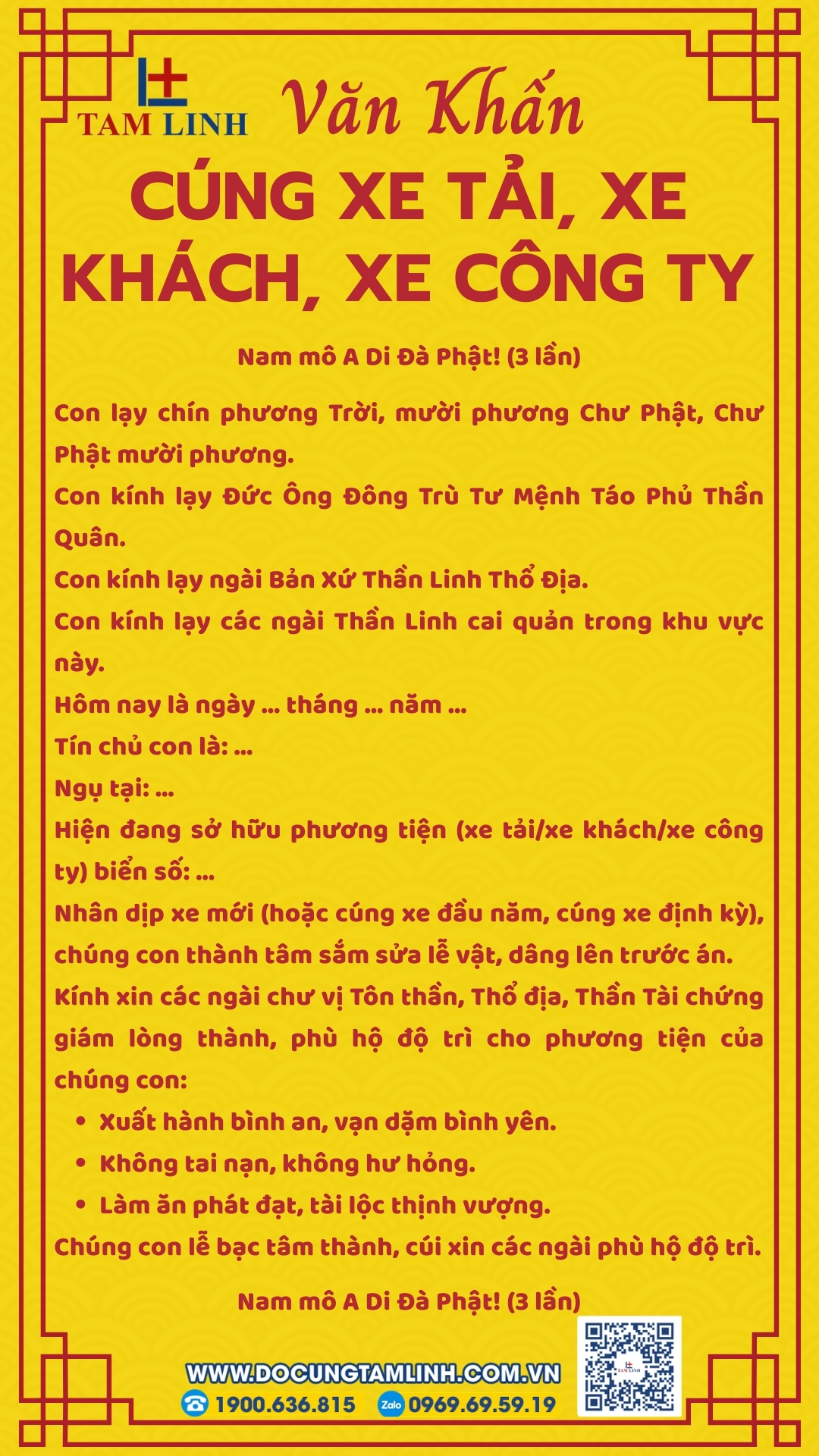 Văn khấn Cúng xe tải, xe khách, xe công ty