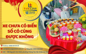 xe chưa có biển số có cúng được không