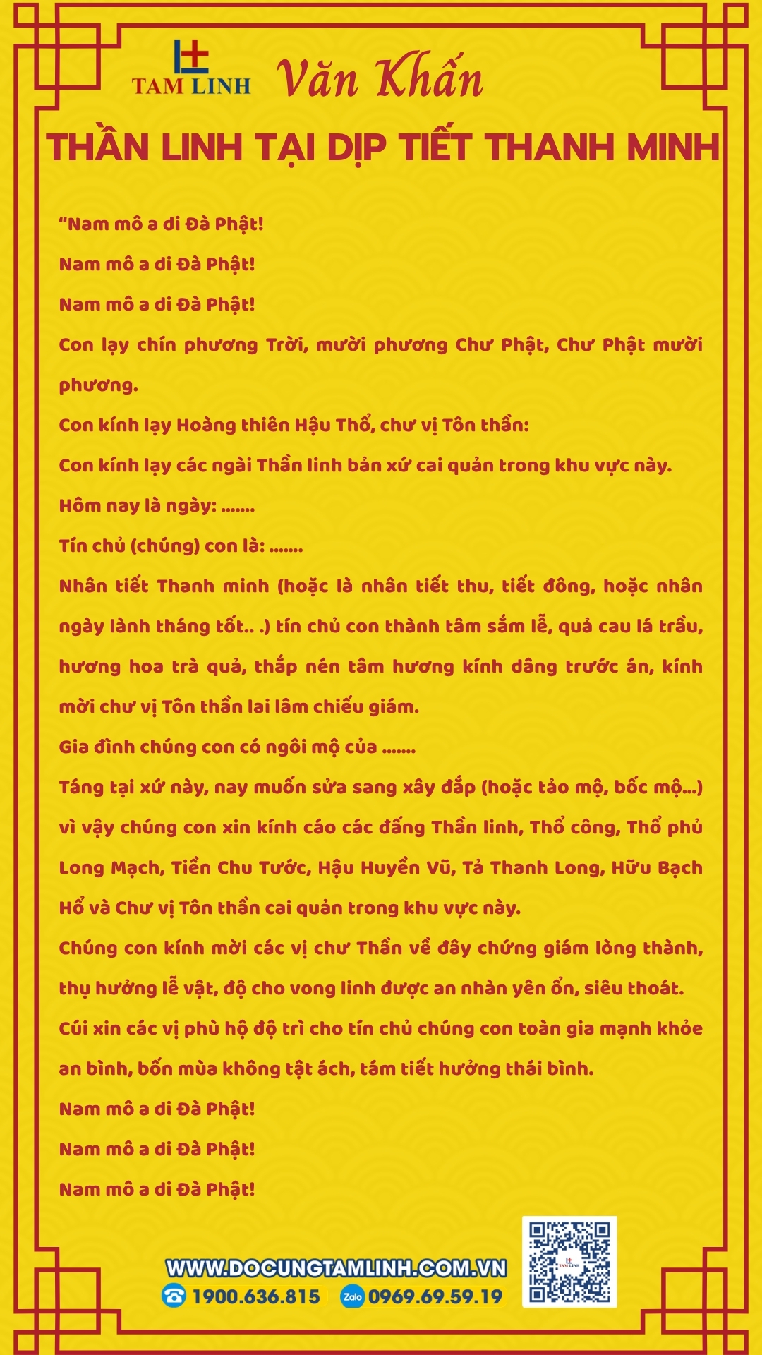 Bài khấn Thần Linh tại mộ