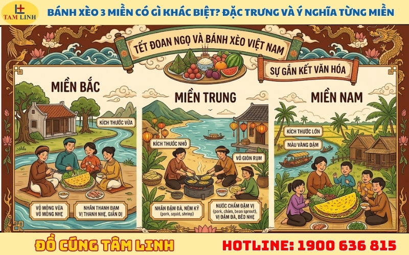 Bánh xèo 3 miền có gì khác biệt_ Đặc trưng và ý nghĩa từng miền