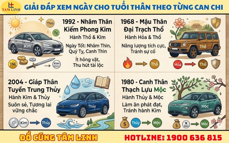 Giải đáp xem ngày cho tuổi Thân theo từng can chi
