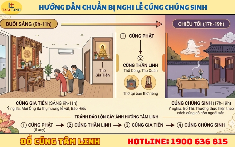 Hướng dẫn chuẩn bị nghi lễ cúng chúng sinh
