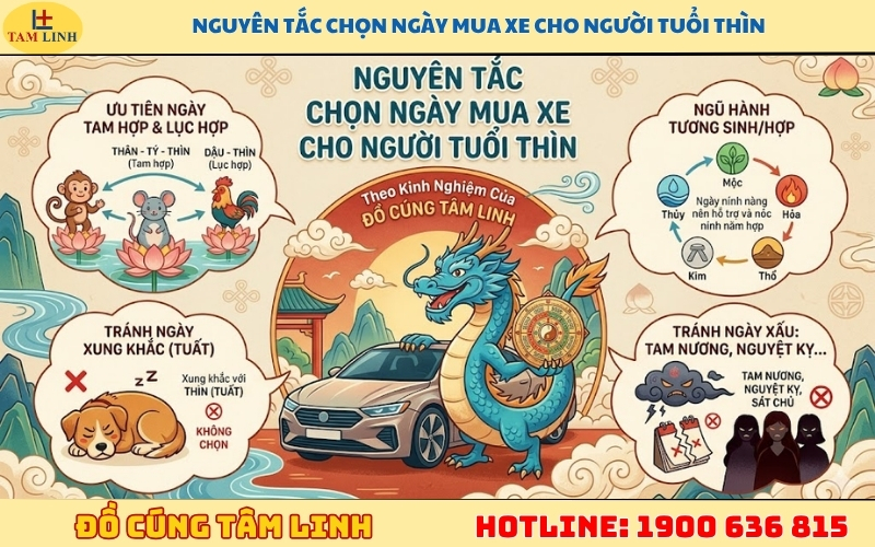 Nguyên tắc chọn ngày mua xe cho người tuổi Thìn