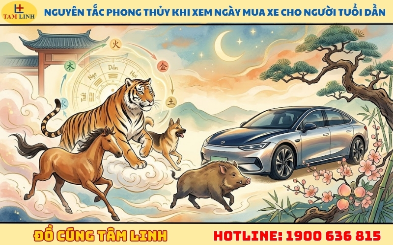 Nguyên tắc phong thủy khi xem ngày mua xe cho người tuổi Dần