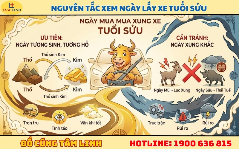 Nguyên tắc xem ngày lấy xe tuổi Sửu