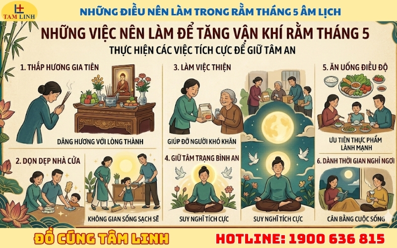 Những điều nên làm trong rằm tháng 5 âm lịch