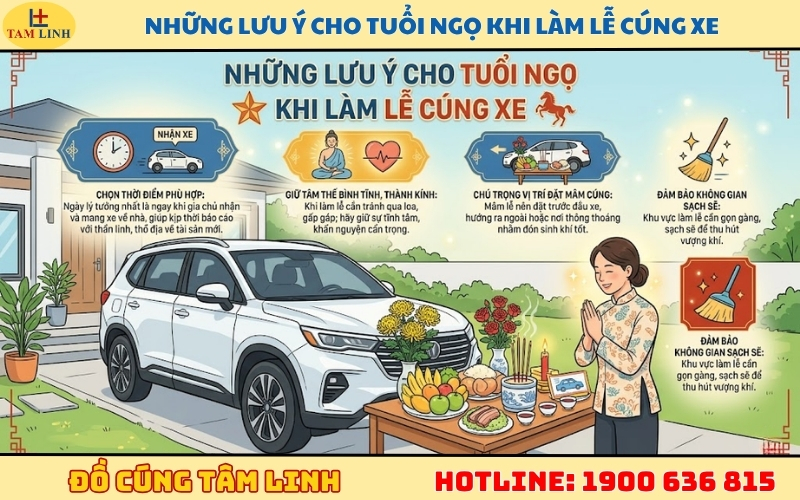 Những lưu ý cho tuổi Ngọ khi làm lễ cúng xe