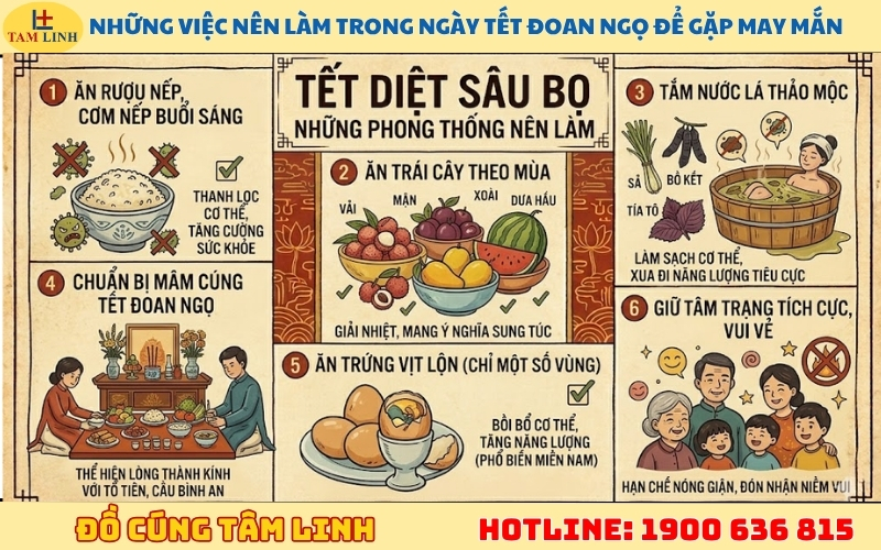 Những việc nên làm trong ngày Tết Đoan Ngọ để gặp may mắn