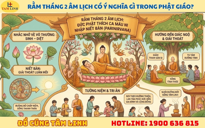 Rằm tháng 2 âm lịch có ý nghĩa gì trong Phật giáo