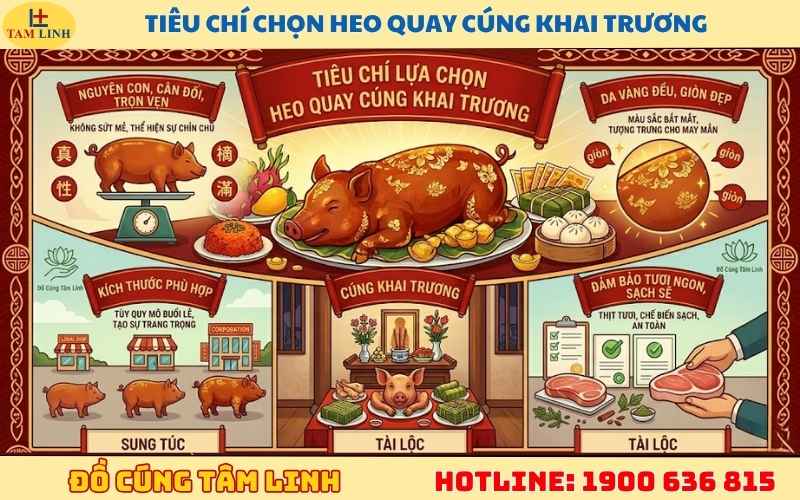 Tiêu chí chọn heo quay cúng khai trương