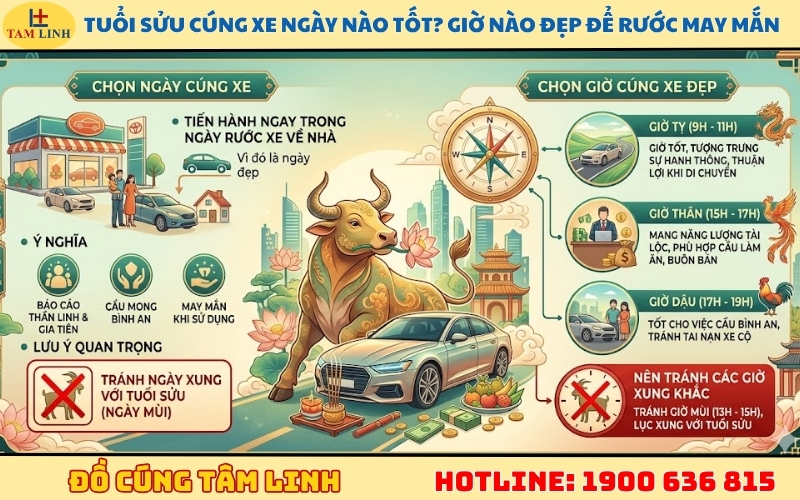 Tuổi Sửu cúng xe ngày nào tốt_ Giờ nào đẹp để rước may mắn