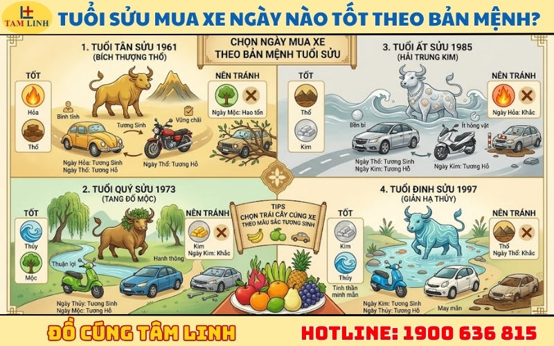 Tuổi Sửu mua xe ngày nào tốt theo bản mệnh