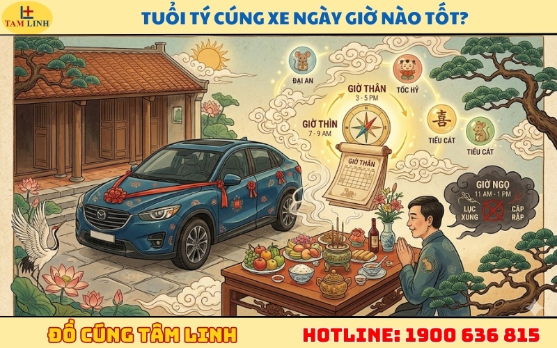 Tuổi Tý cúng xe ngày giờ nào tốt