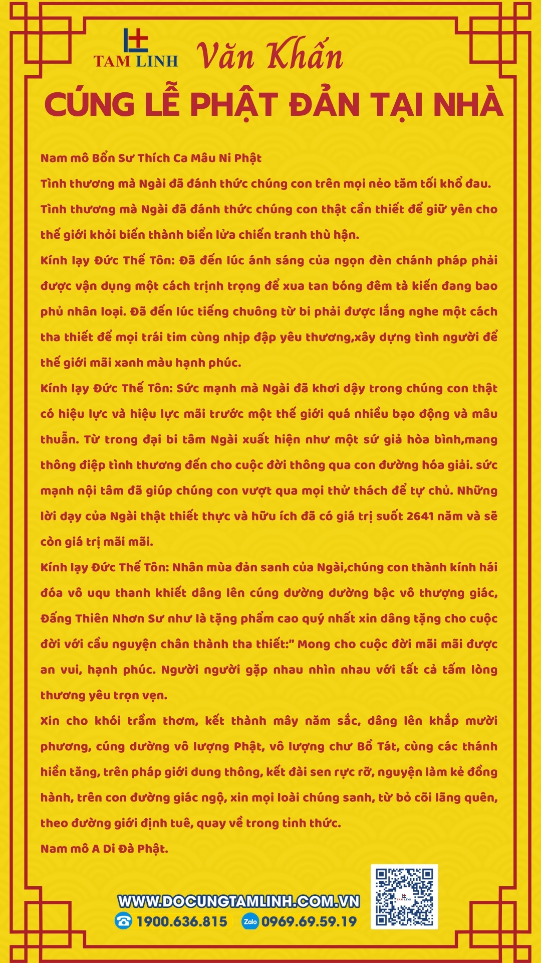 Văn khấn cúng lễ Phật Đản tại nhà