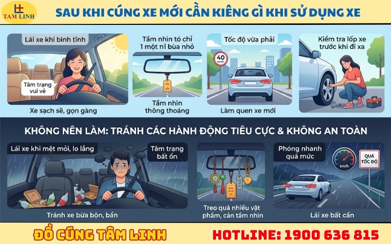 Sau khi cúng xe mới cần kiêng gì khi sử dụng xe 
