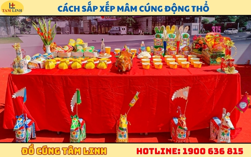 Cách sắp xếp mâm cúng động thổ 