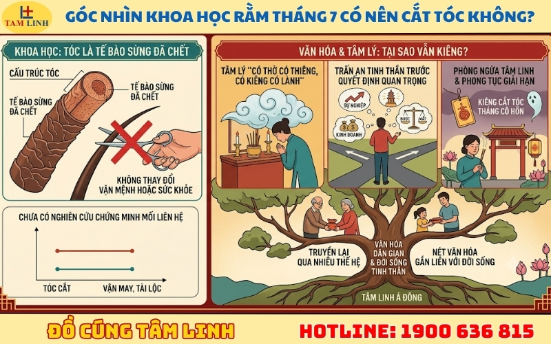Góc nhìn khoa học rằm tháng 7 có nên cắt tóc không_