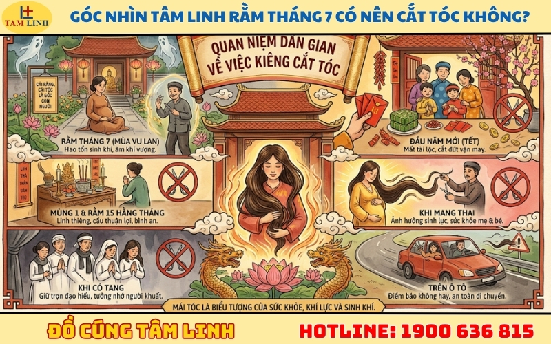 Góc nhìn tâm linh rằm tháng 7 có nên cắt tóc không