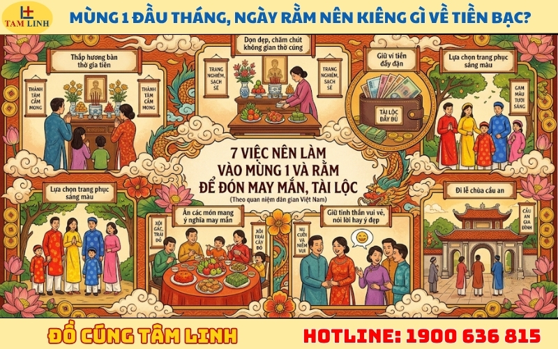 Mùng 1 đầu tháng, ngày rằm nên kiêng gì về tiền bạc