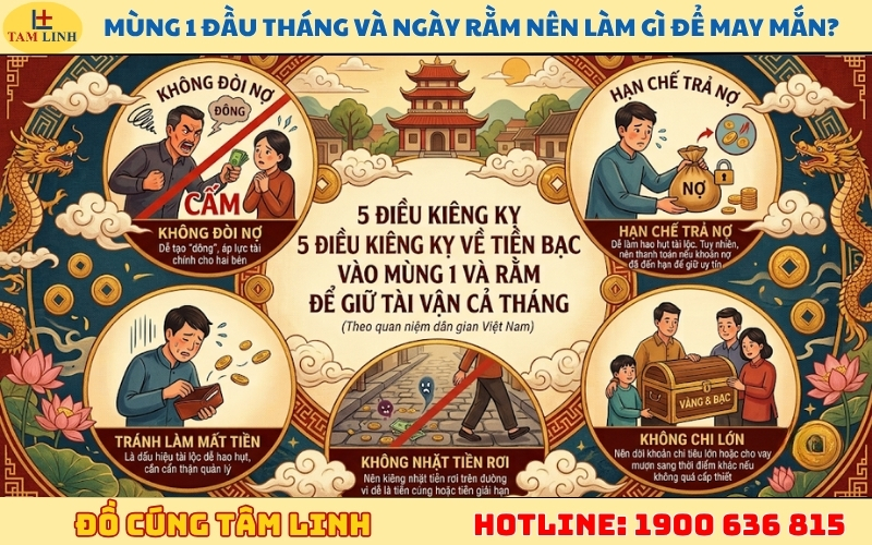 Mùng 1 đầu tháng và ngày rằm nên làm gì để may mắn